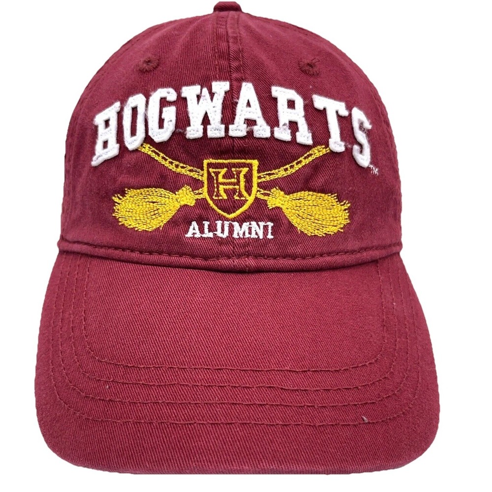 Harry Potter Hat Cap Strap Back Maroon Hogwarts Alumni Adult Adjustable Dad